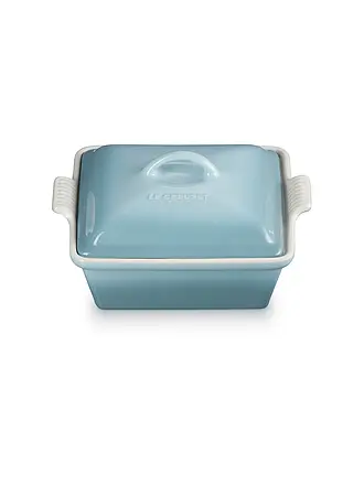 LE CREUSET | Auflaufform quadratisch mit Deckel 23cm/2,4l TRADITION Ofenrot | hellgrau